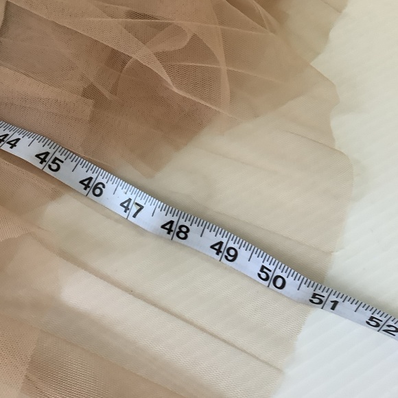 Malissa J. Dress Neutral Tan Beige Nude Tool Shortsleeved Maxi Balletcore Size M - Picture 10 of 10